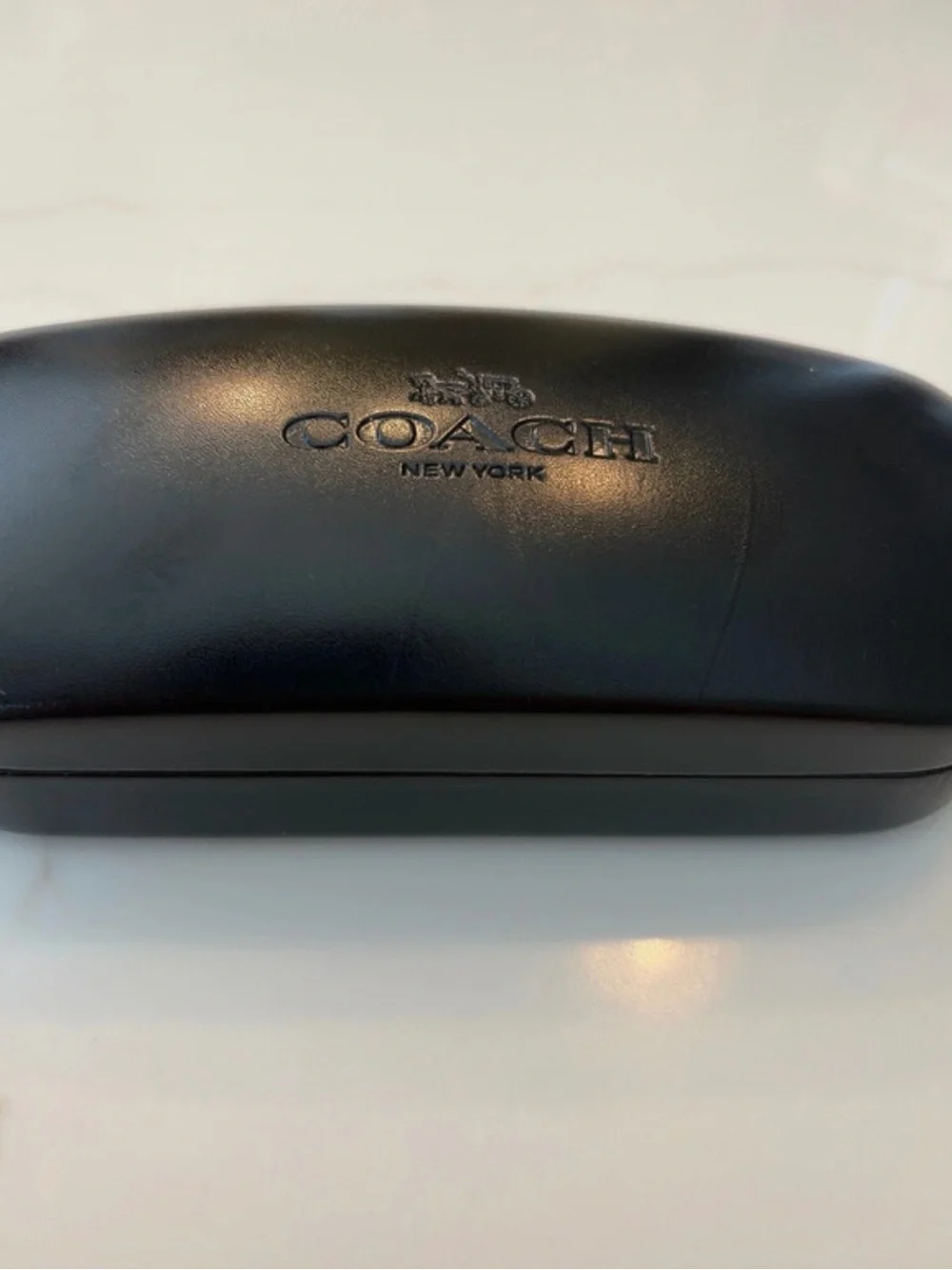 Coach New York Hard Shell Eyeglasses/Sunglasses Case with Cleaning Cloth – Black